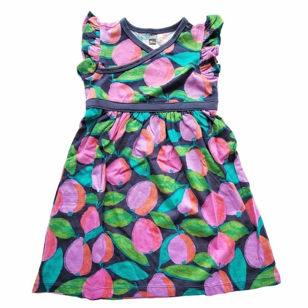 Tea Collection 4T Guava Go-Go Pink Flutter Dress NWT
